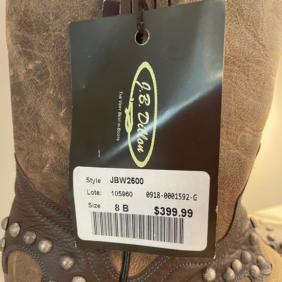 Brand New Never Worn - J.B. Dillion cowgirl boots. Ladies size 8B. - Picture 2 of 5